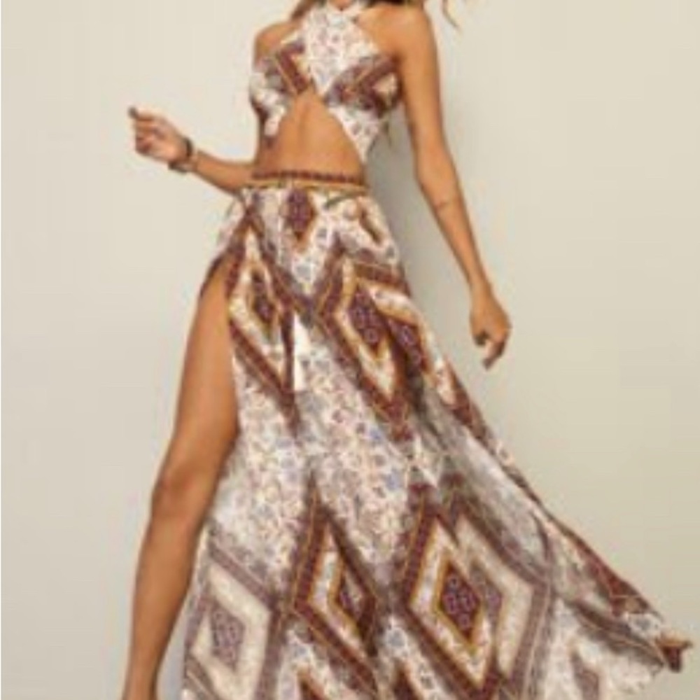 Boho two piece skirt and wrap top